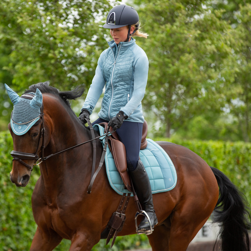Hy Equestrian Synergy Sync Lightweight Padded Jacket - Aqua-3